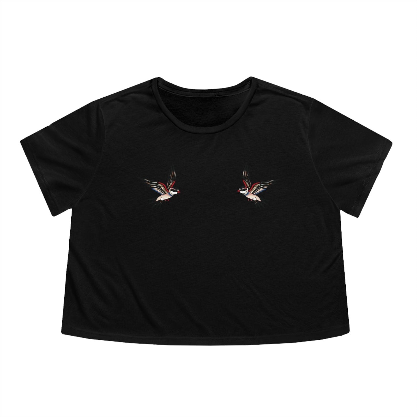 Swallowed Flowy Cropped Tee