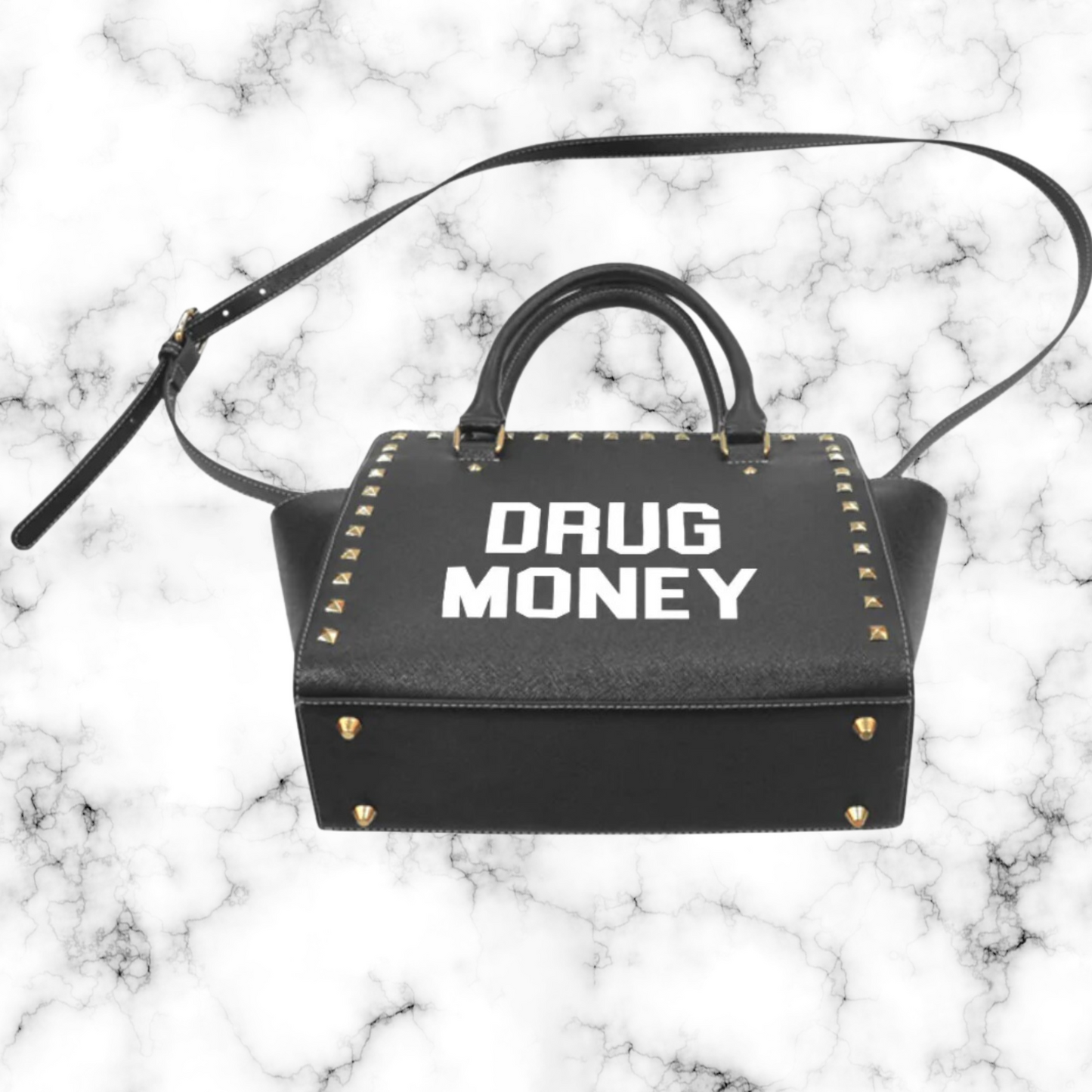 Drug Money Rivet Shoulder Handbag