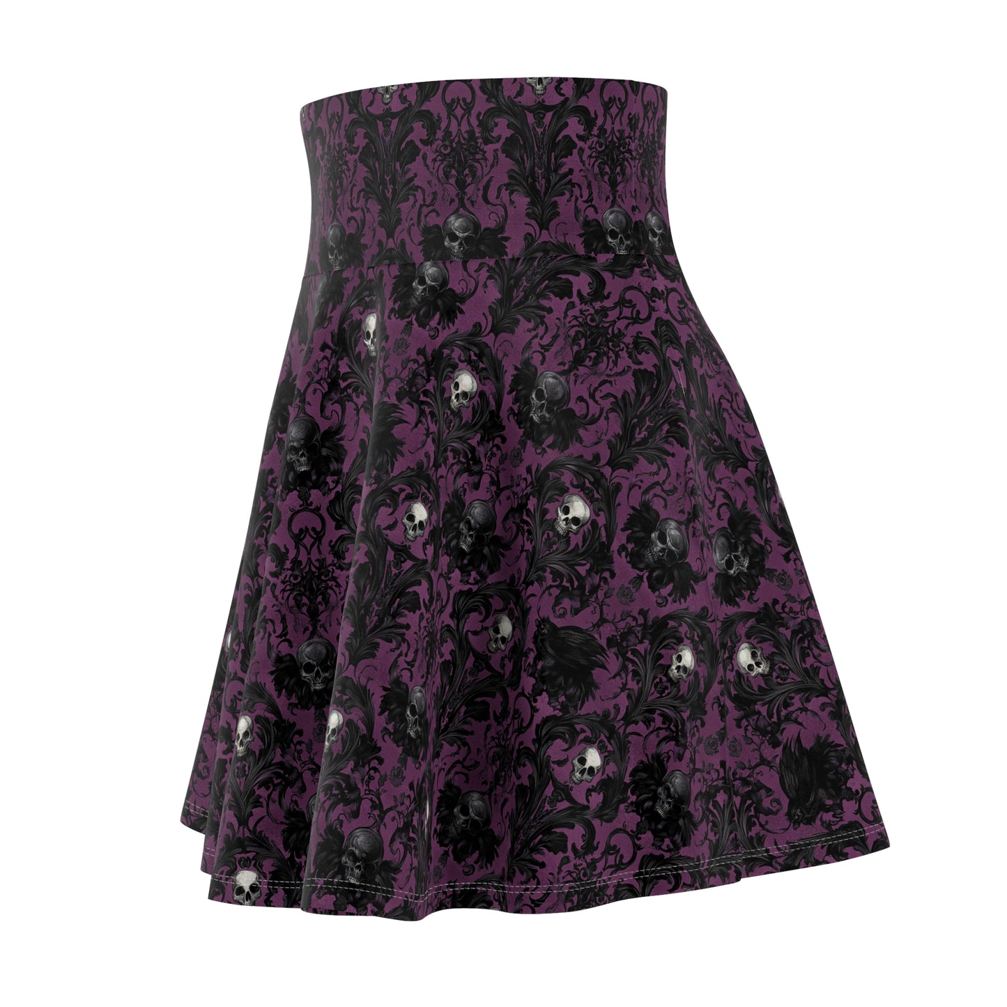 Phantom Damask Skater Skirt