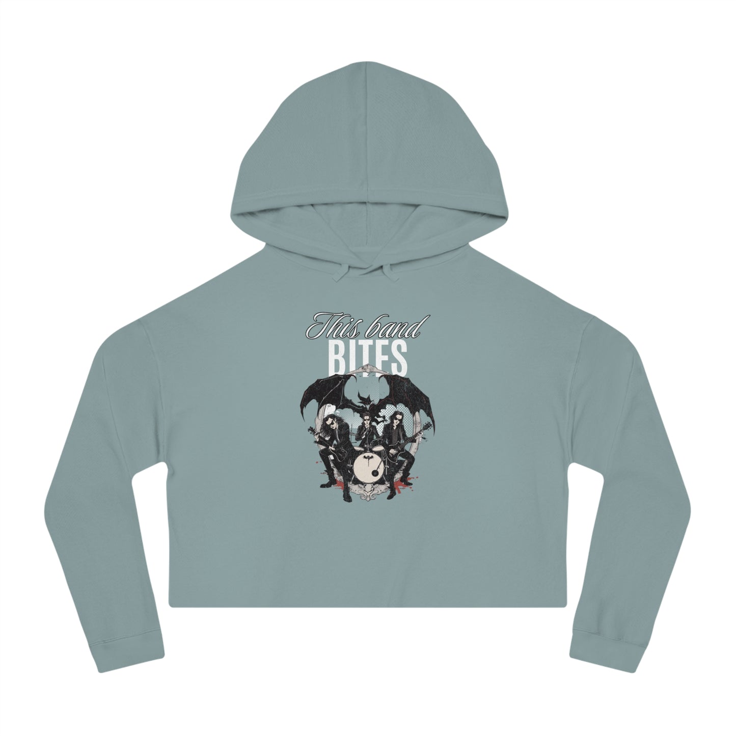 This Band Bites Cropped Hooded Sweatshirt