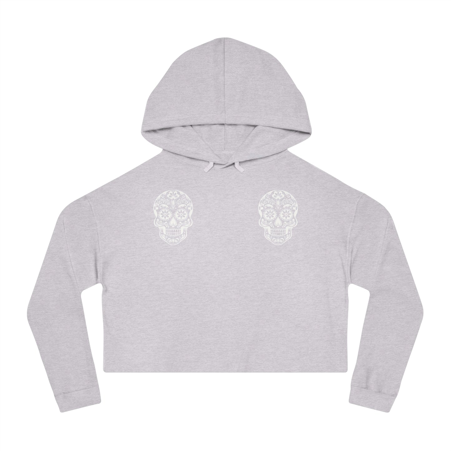 Sugar Skull Cropped Hooded Sweatshirt