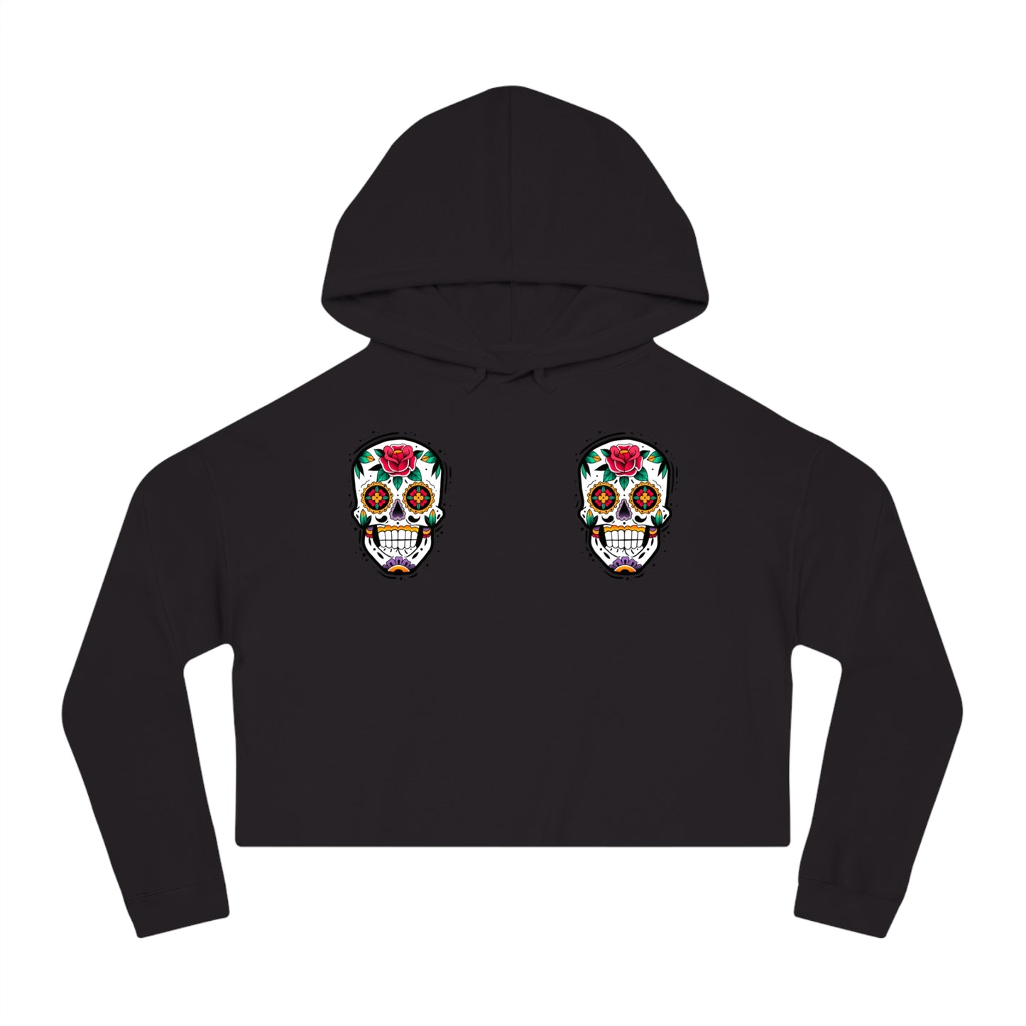 Calavera Cropped Hooded Sweatshirt