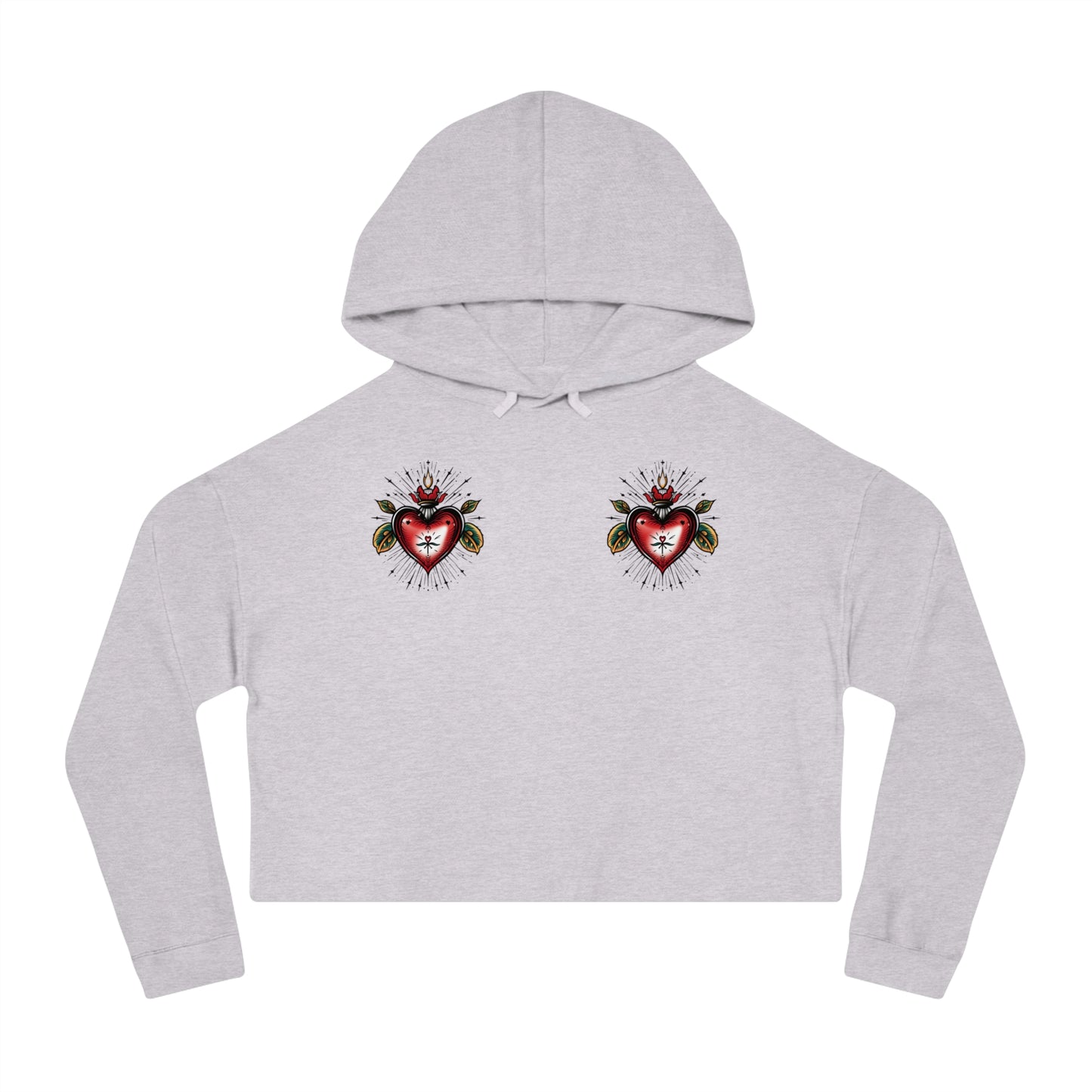 Sacred Heart Cropped Hooded Sweatshirt