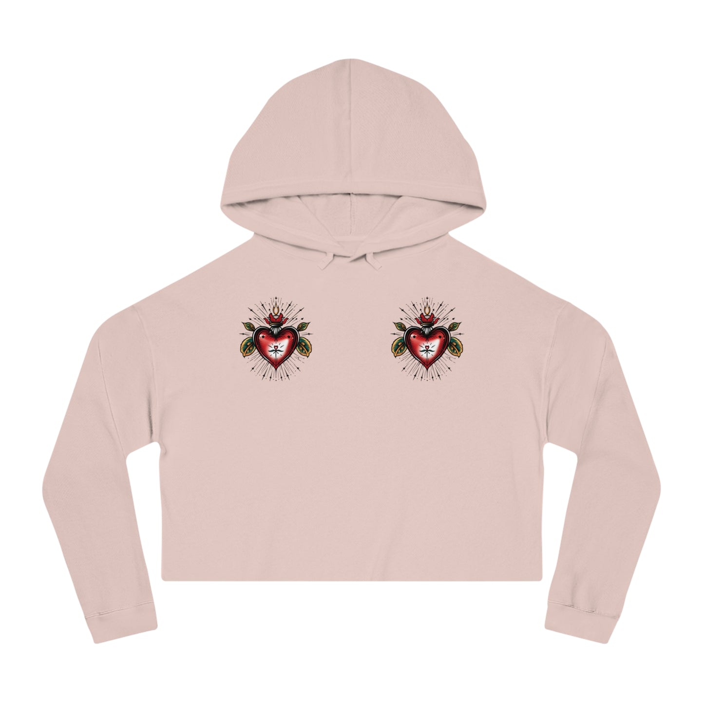 Sacred Heart Cropped Hooded Sweatshirt