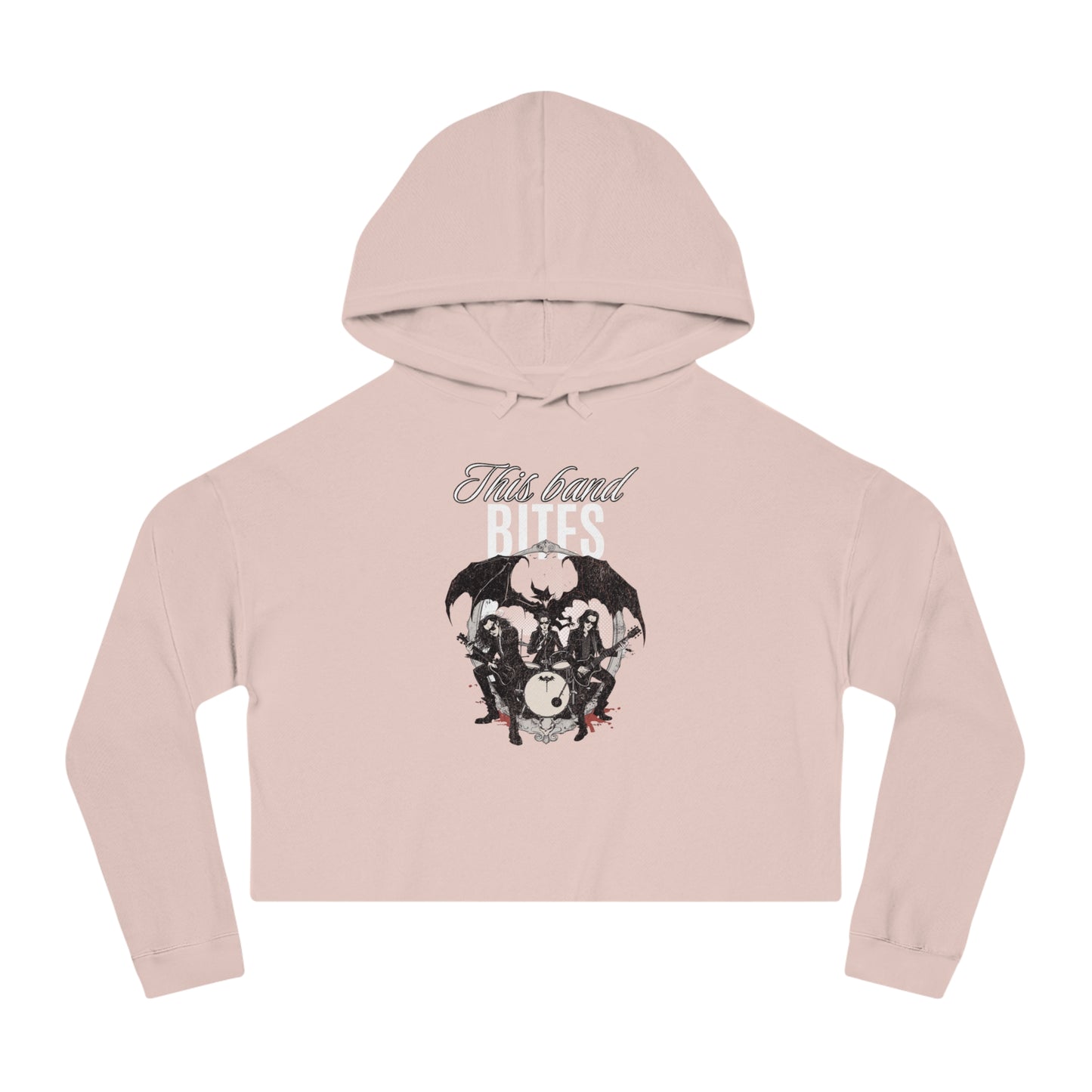 This Band Bites Cropped Hooded Sweatshirt