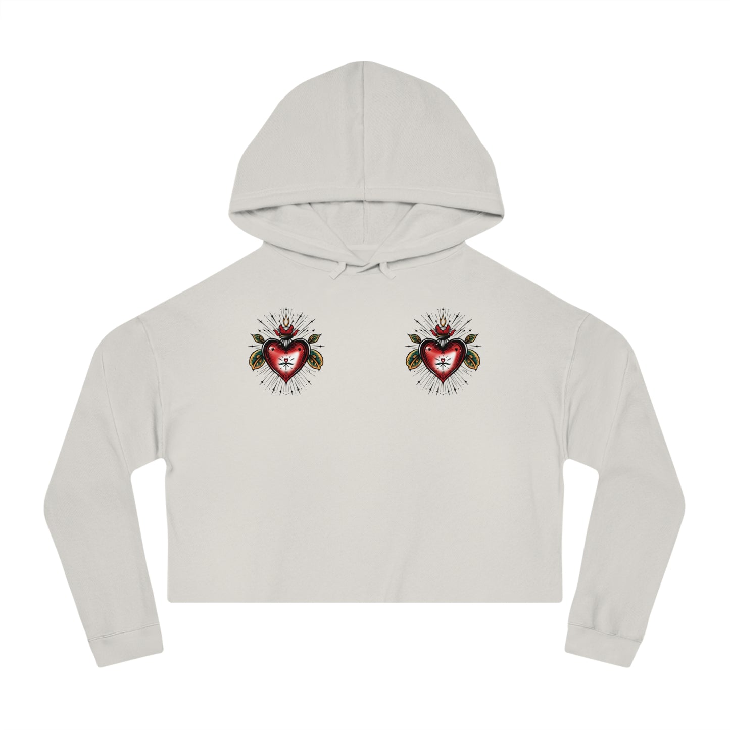 Sacred Heart Cropped Hooded Sweatshirt