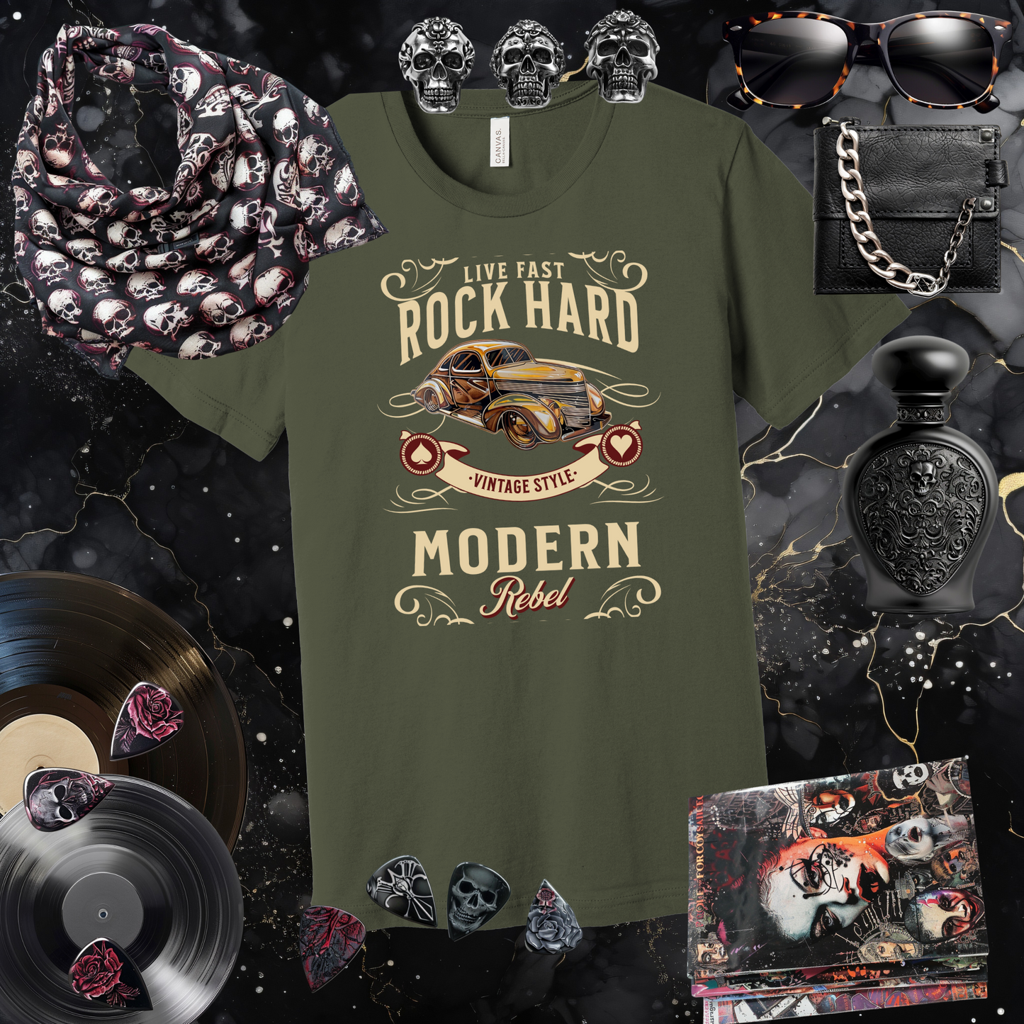 Rock Hard Modern Rebel Front T-Shirt