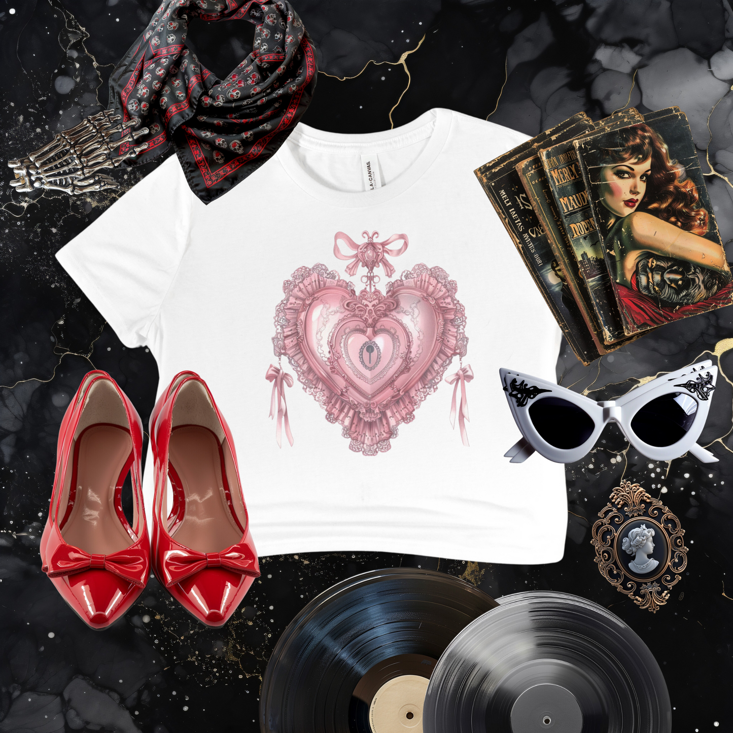 Psyche's Promise Flowy Cropped Tee