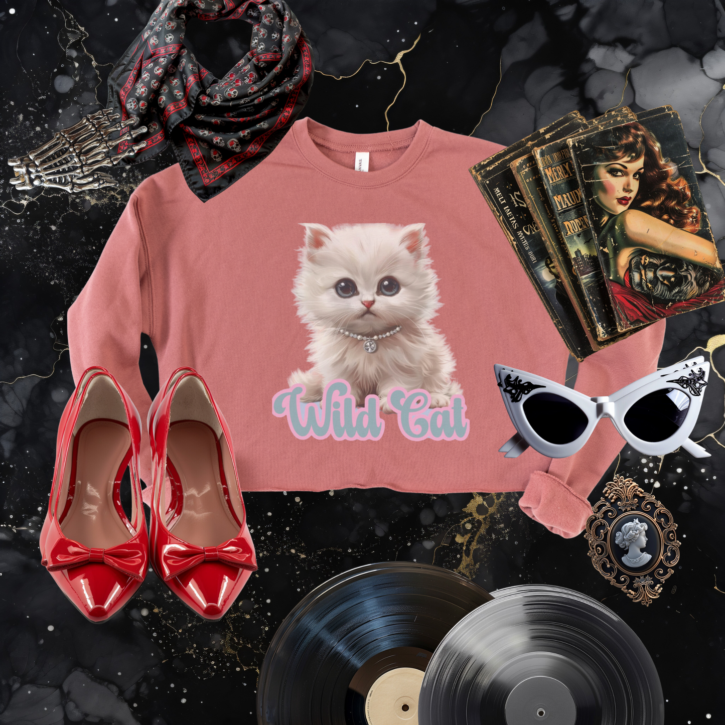 Wild Cat Cropped Sweatshirt