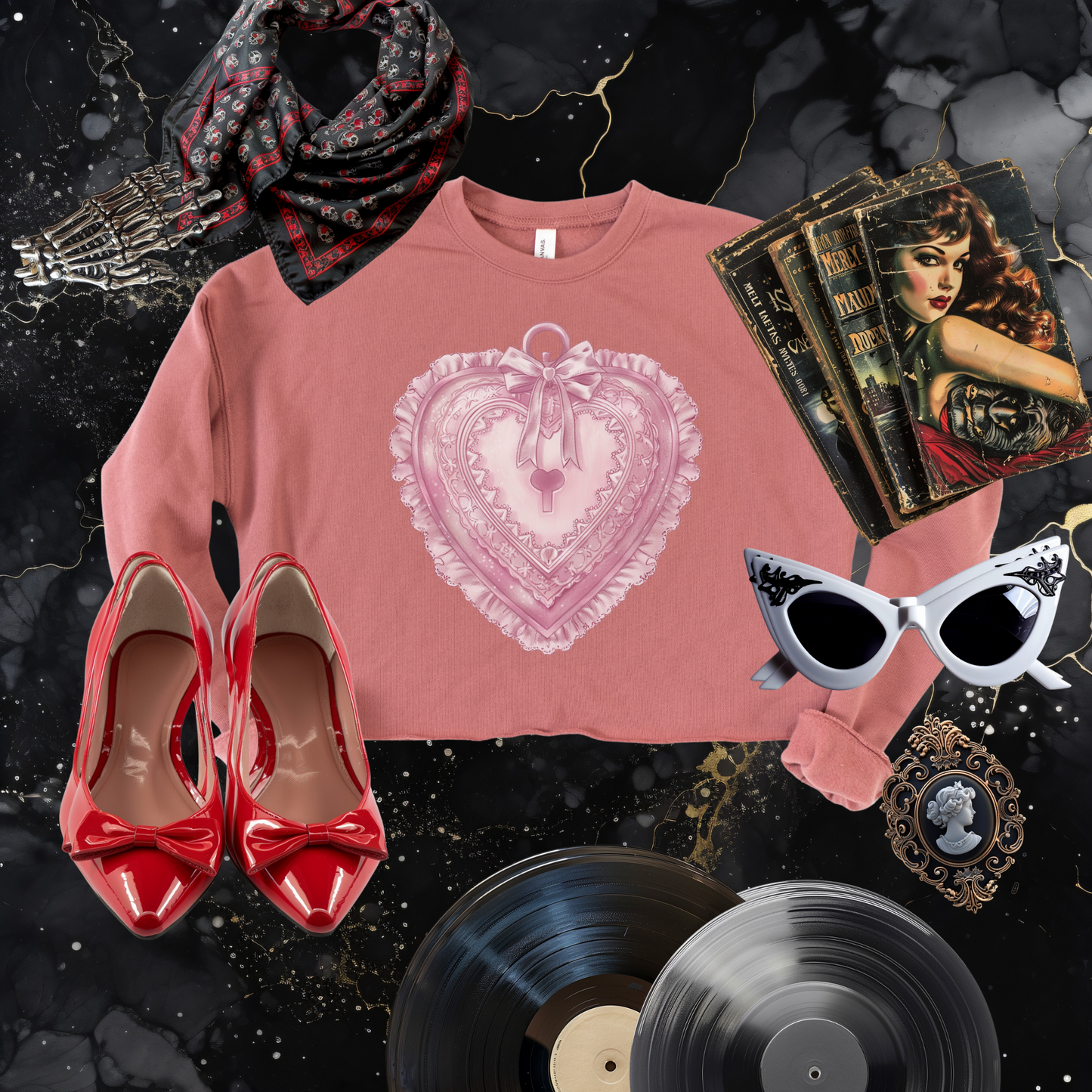 Cupid's Cage Cropped Sweatshirt