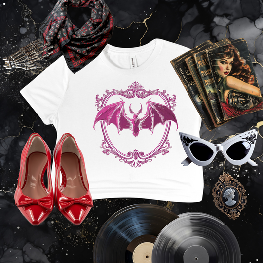 Echoes of the Crypt Flowy Cropped Tee
