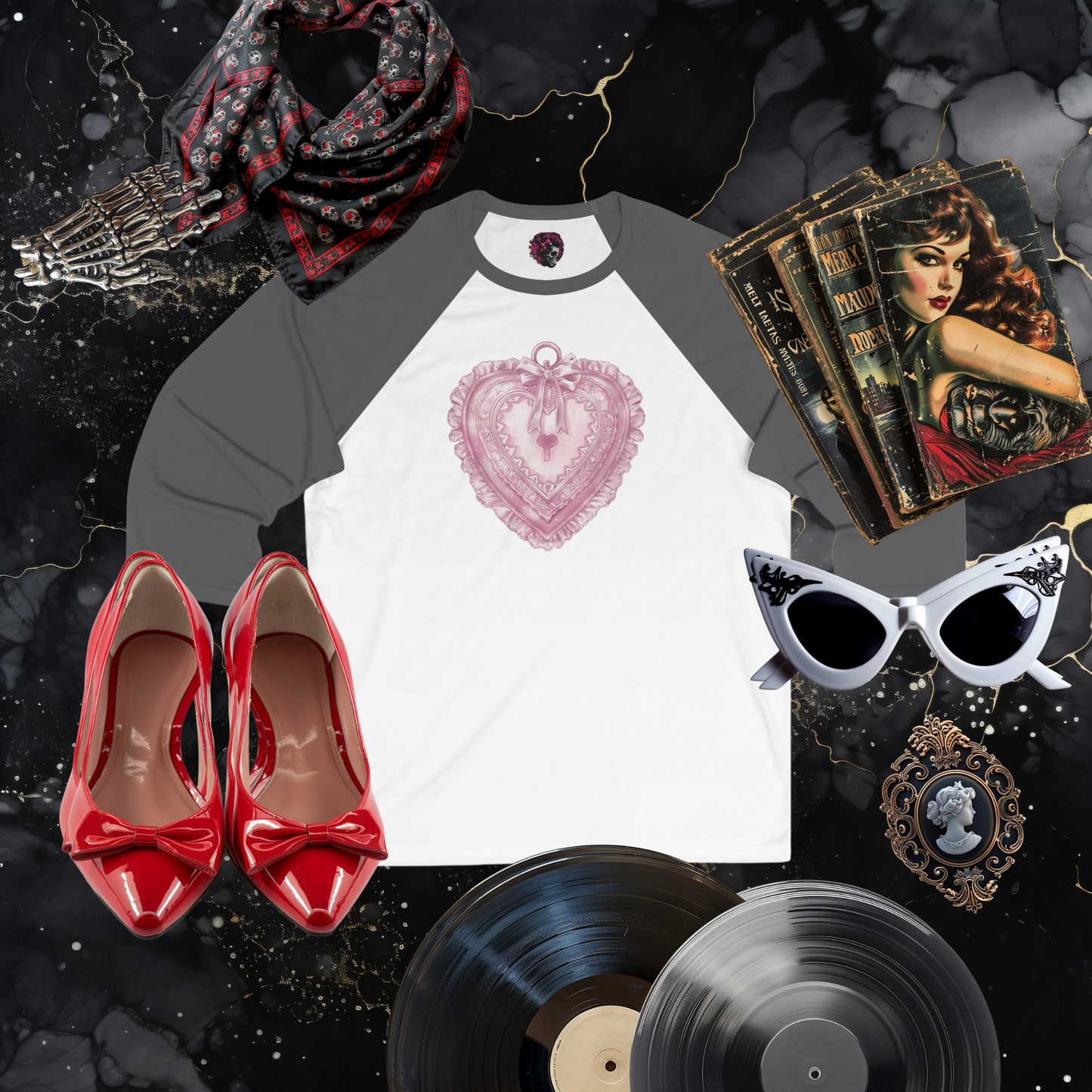 Cupid's Cage 3\4 Sleeve Baseball Tee