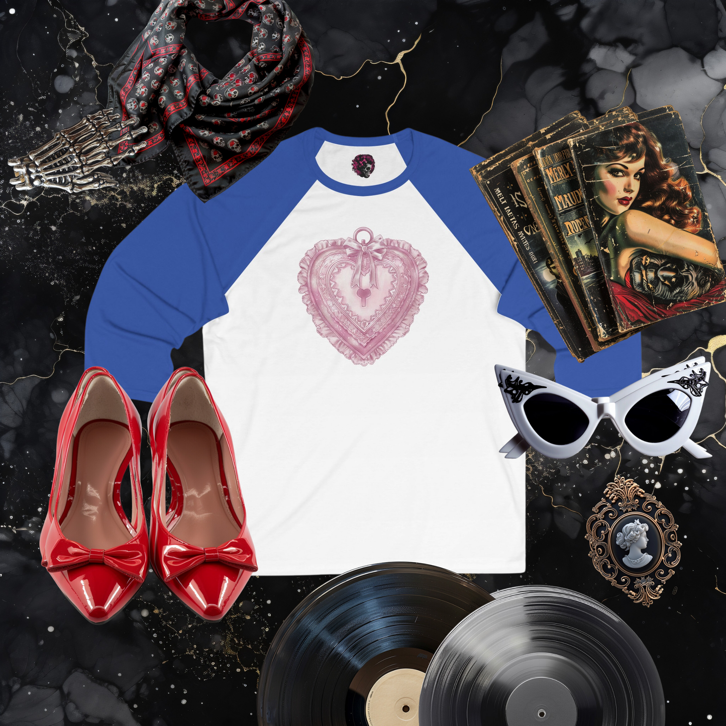 Cupid's Cage 3\4 Sleeve Baseball Tee