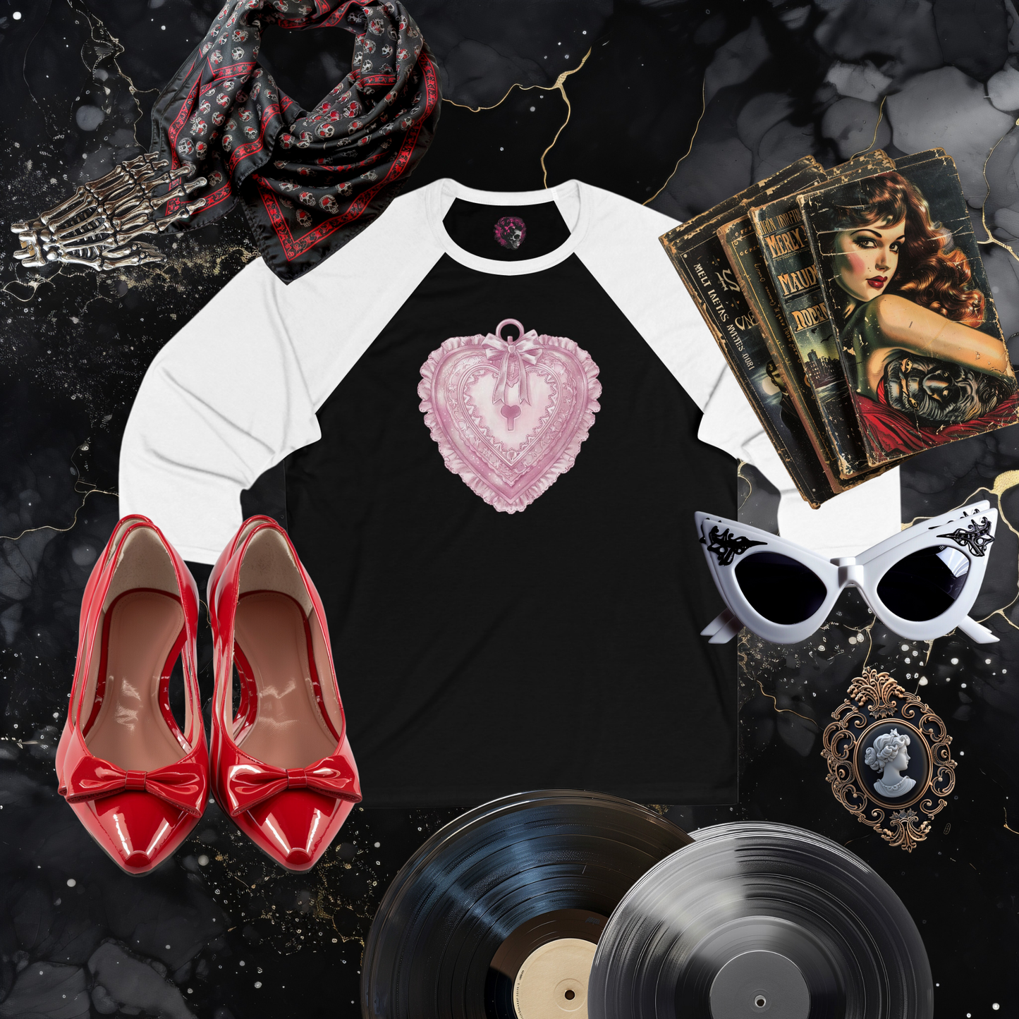 Cupid's Cage 3\4 Sleeve Baseball Tee