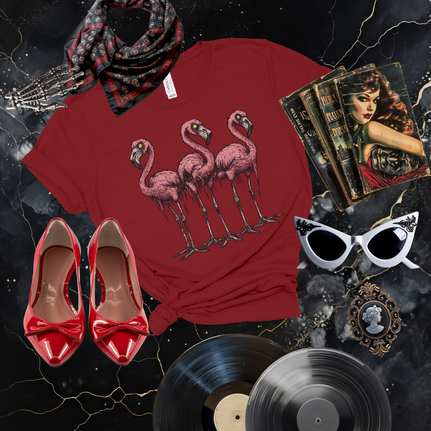 Zombie Flamingos T-Shirt