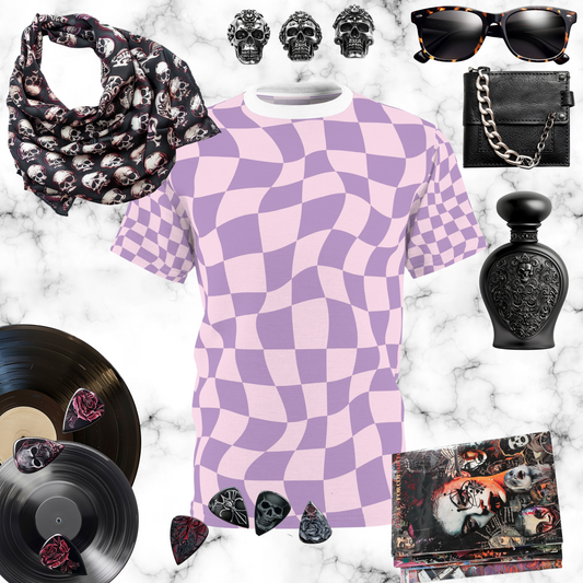 Lavender Checkerboard Tee
