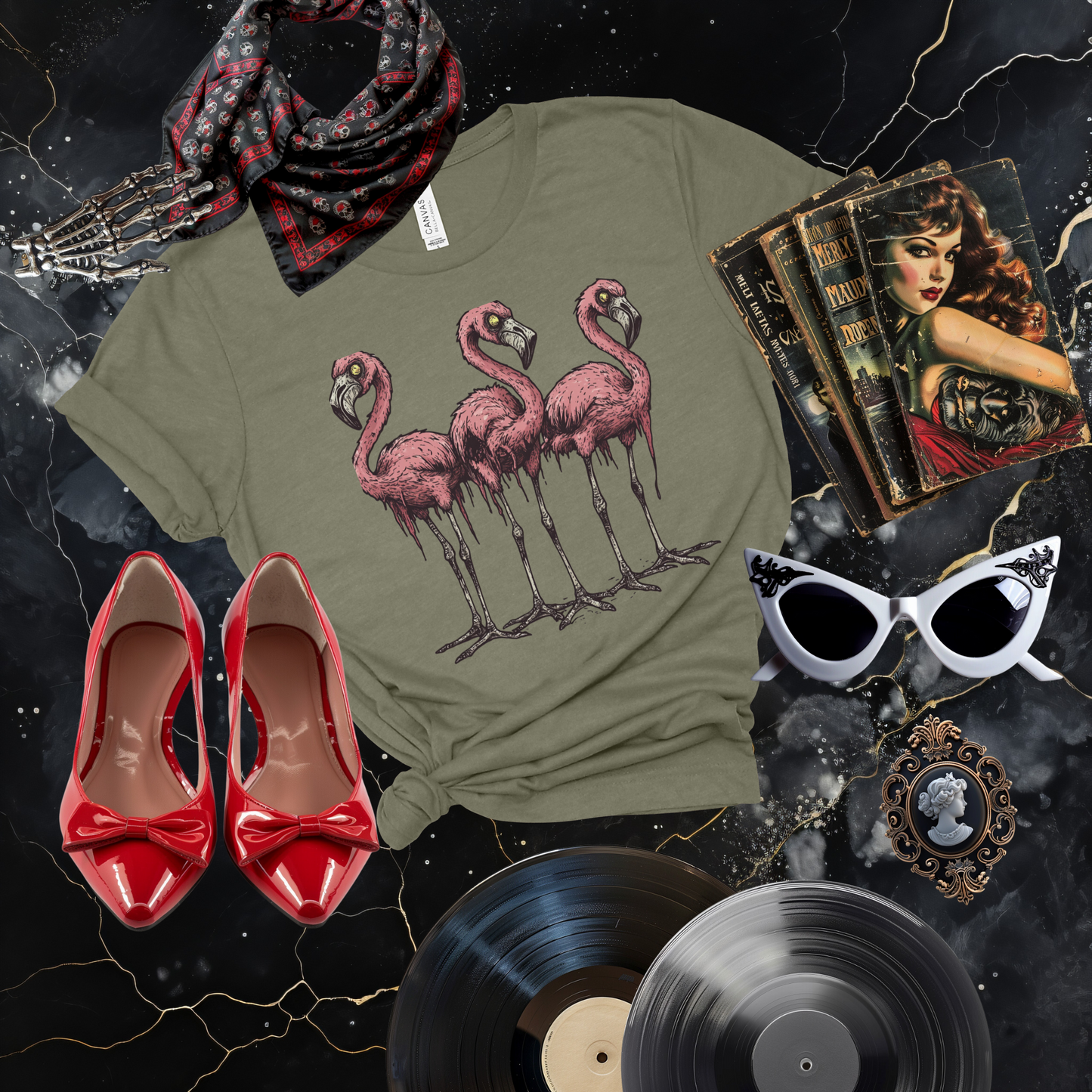 Zombie Flamingos T-Shirt