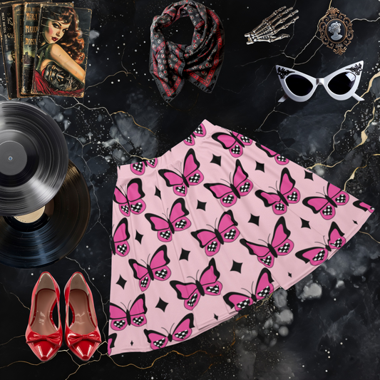 Y2K Butterflies Skater Skirt