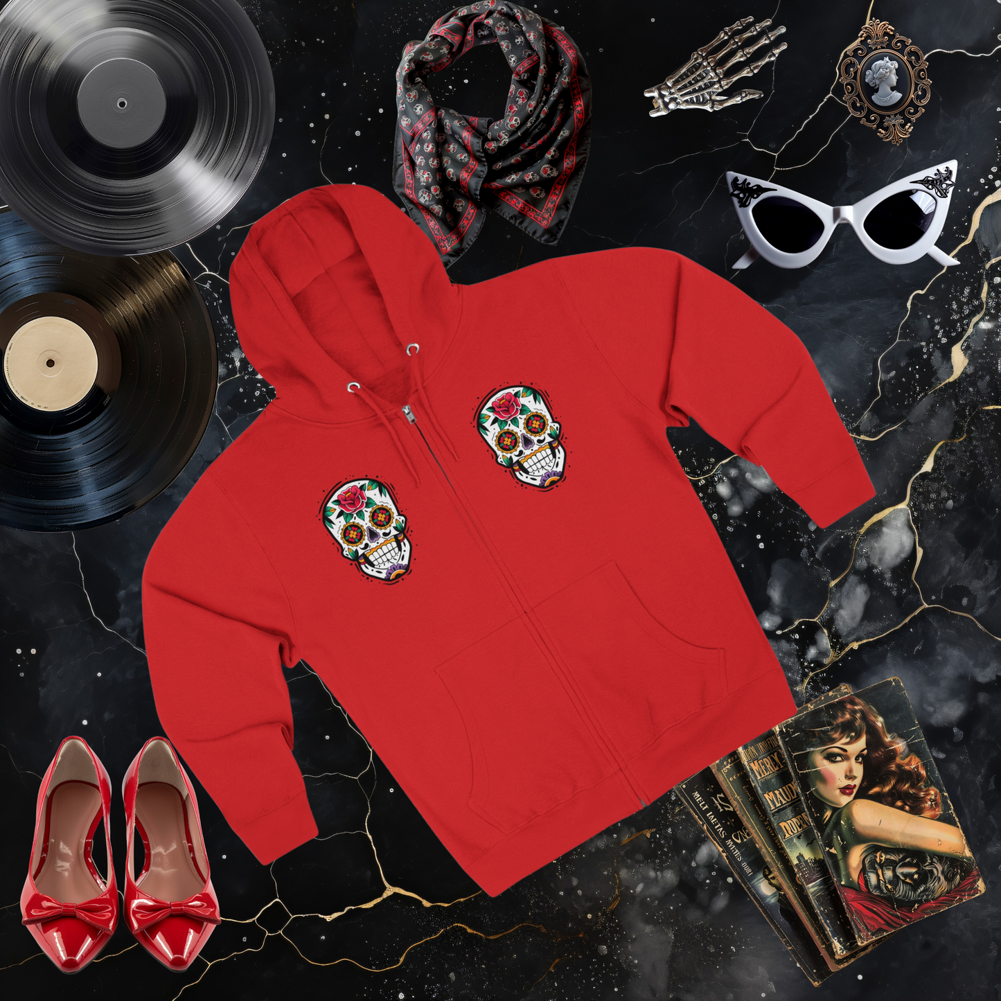 Calavera Zip Hoodie