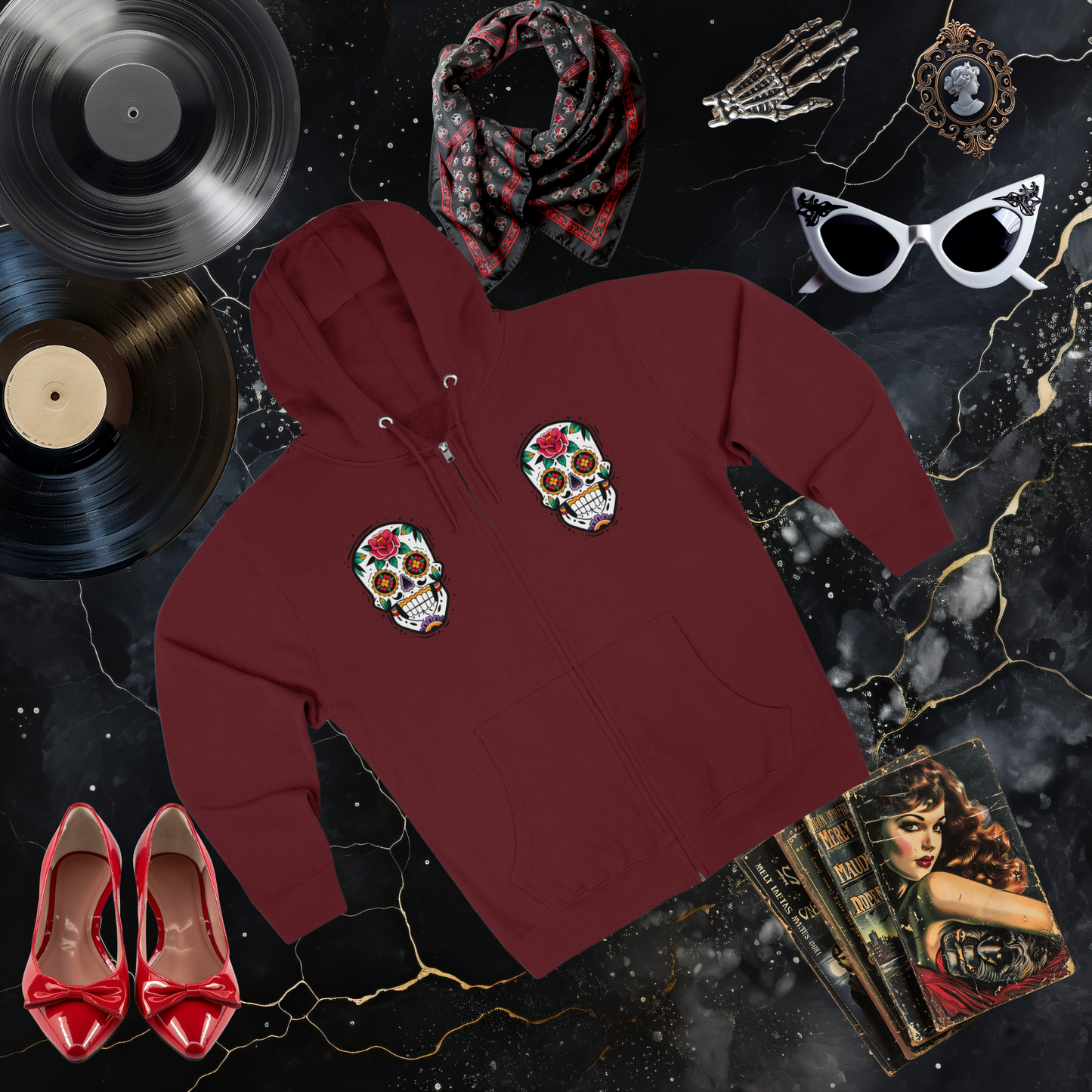 Calavera Zip Hoodie