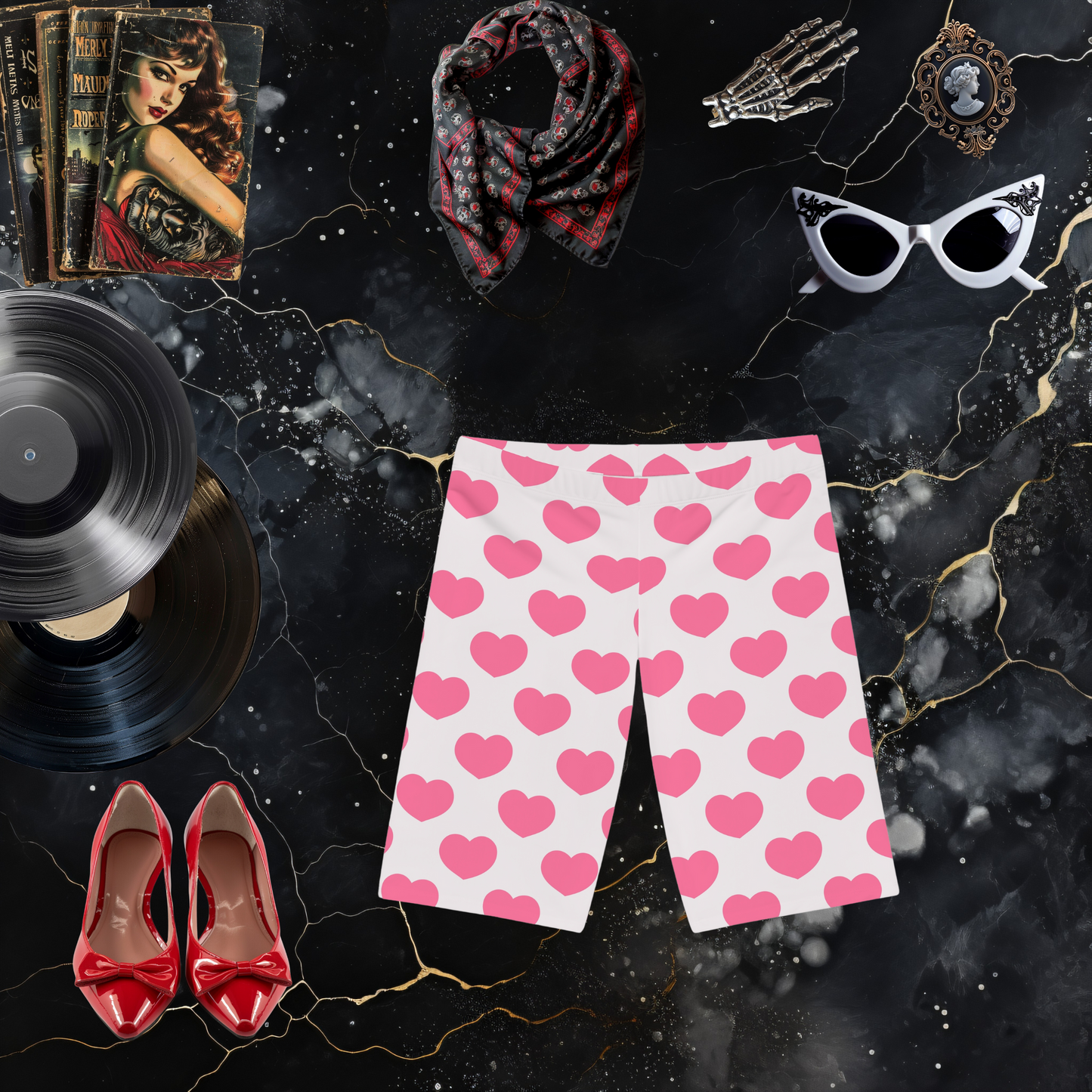 Y2K Hearts Women's Bike Shorts