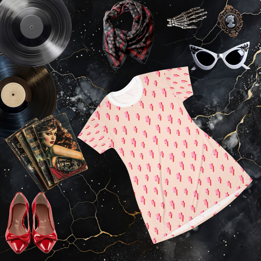 Pink Lightning T-Shirt Dress