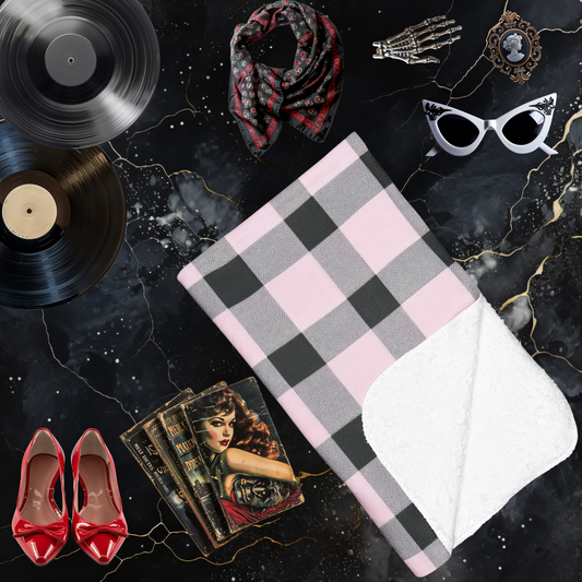 Pink Buffalo Check Arctic Fleece Blanket