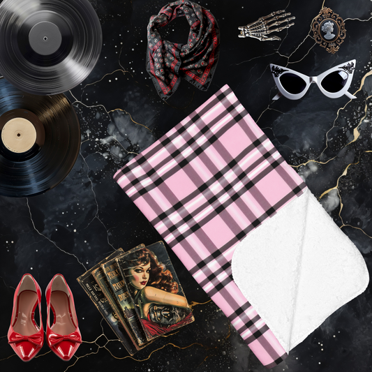 Pink Plaid Arctic Fleece Blanket