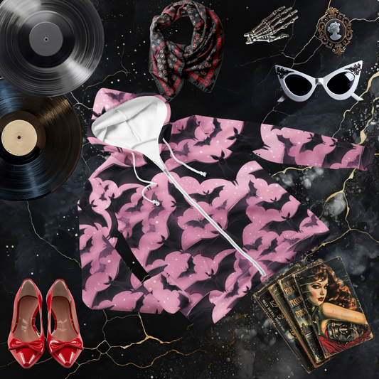 Pink Bats Zip Hoodie