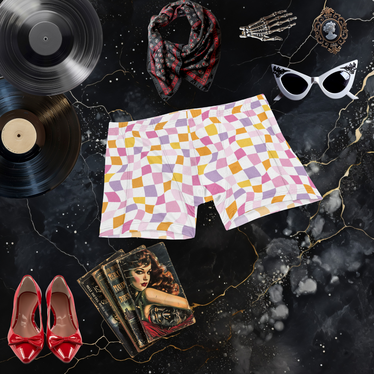 Rainbow Checkerboard Shorts