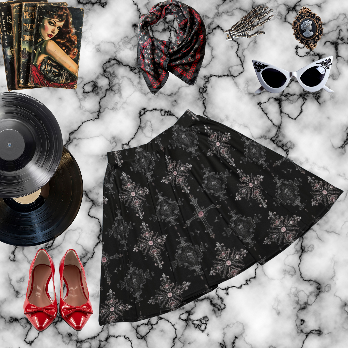 Divine Intersections Skater Skirt