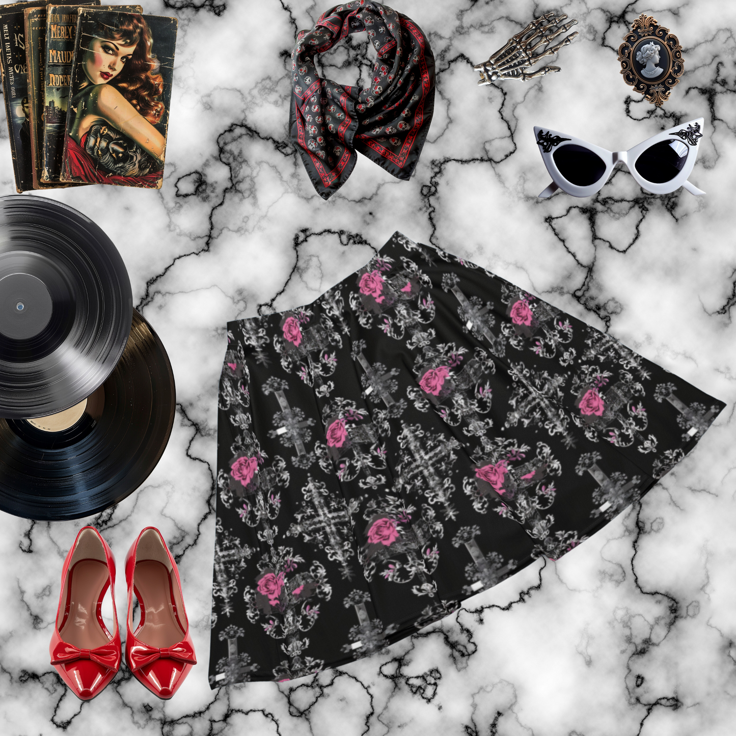 Ethereal Embrace Skater Skirt