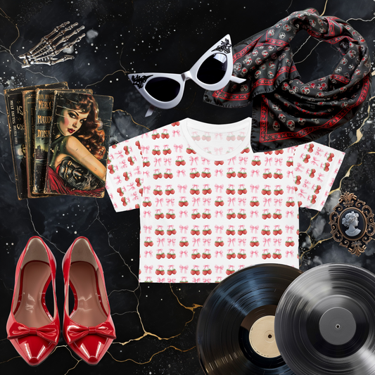 Strawberry Coquette Crop Tee