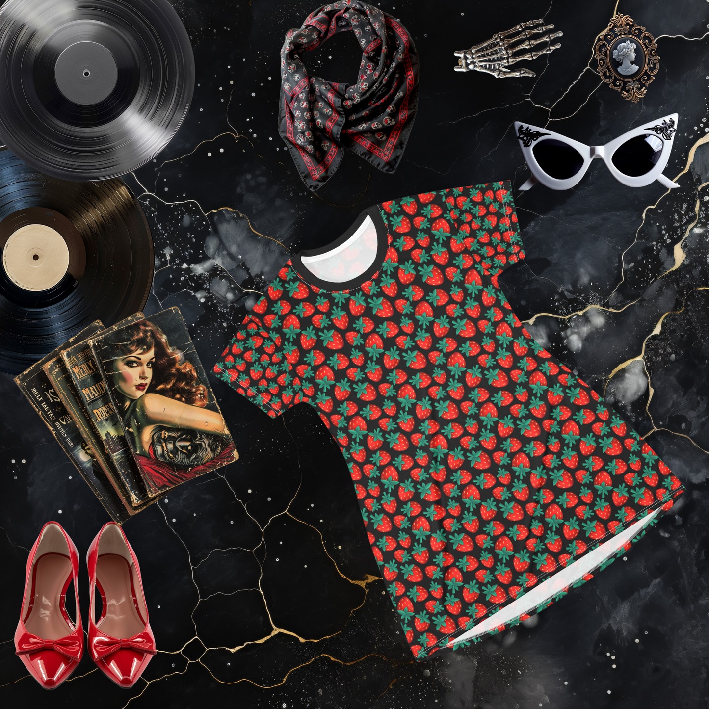 Strawberry T-Shirt Dress