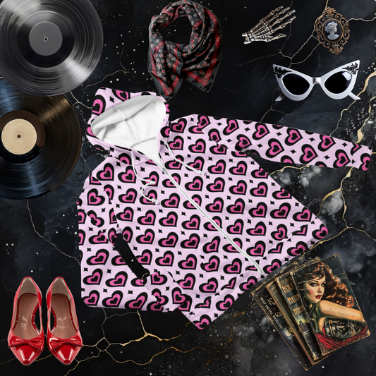 Emo Hearts Zip Hoodie