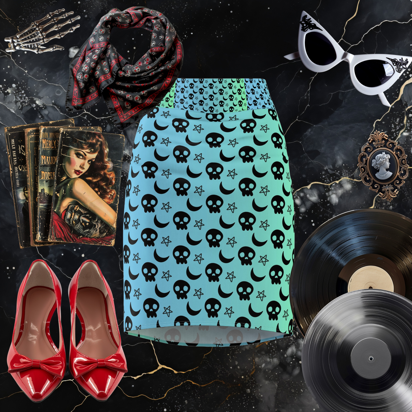 Stars and Mars Pencil Skirt