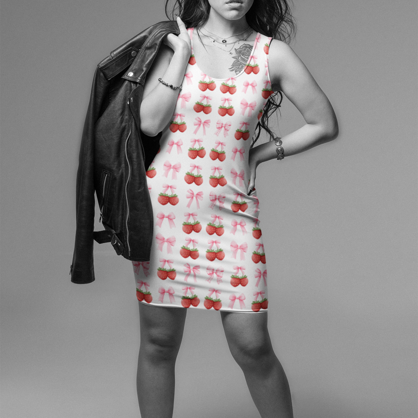 Strawberry Coquette Racerback Dress