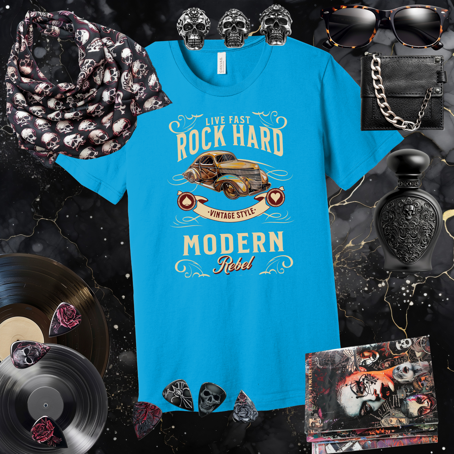 Rock Hard Modern Rebel Front T-Shirt