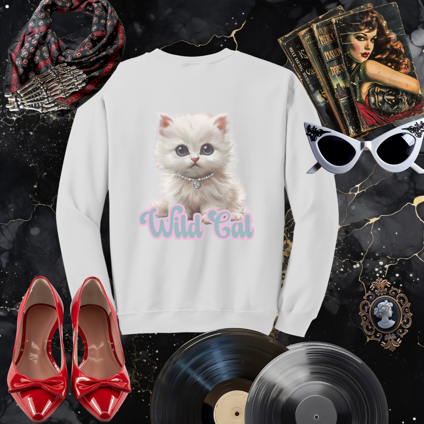 Wild Cat Drop Shoulder Sweatshirt