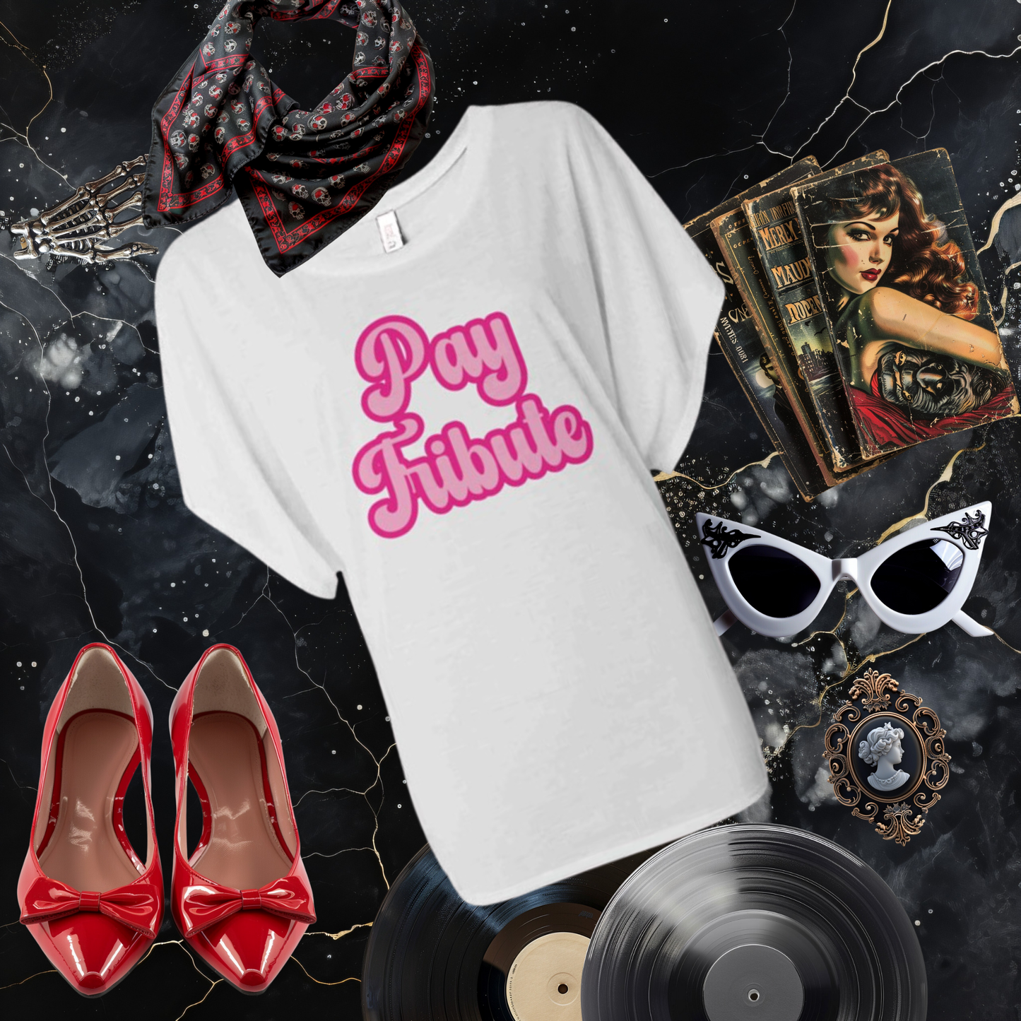 Pay Tribute Flowy Draped Tee