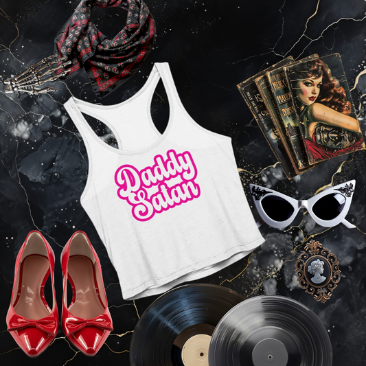 Daddy Satan Sheer Cropped Racer Tank