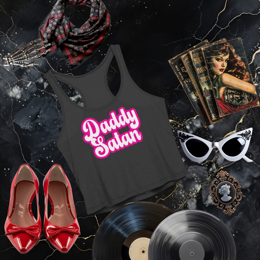 Daddy Satan Sheer Cropped Racer Tank