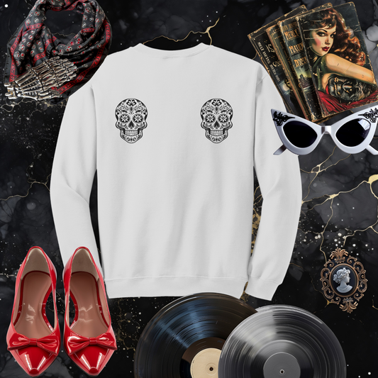 Sugar Skull Drop Shoulder Sweatshirt