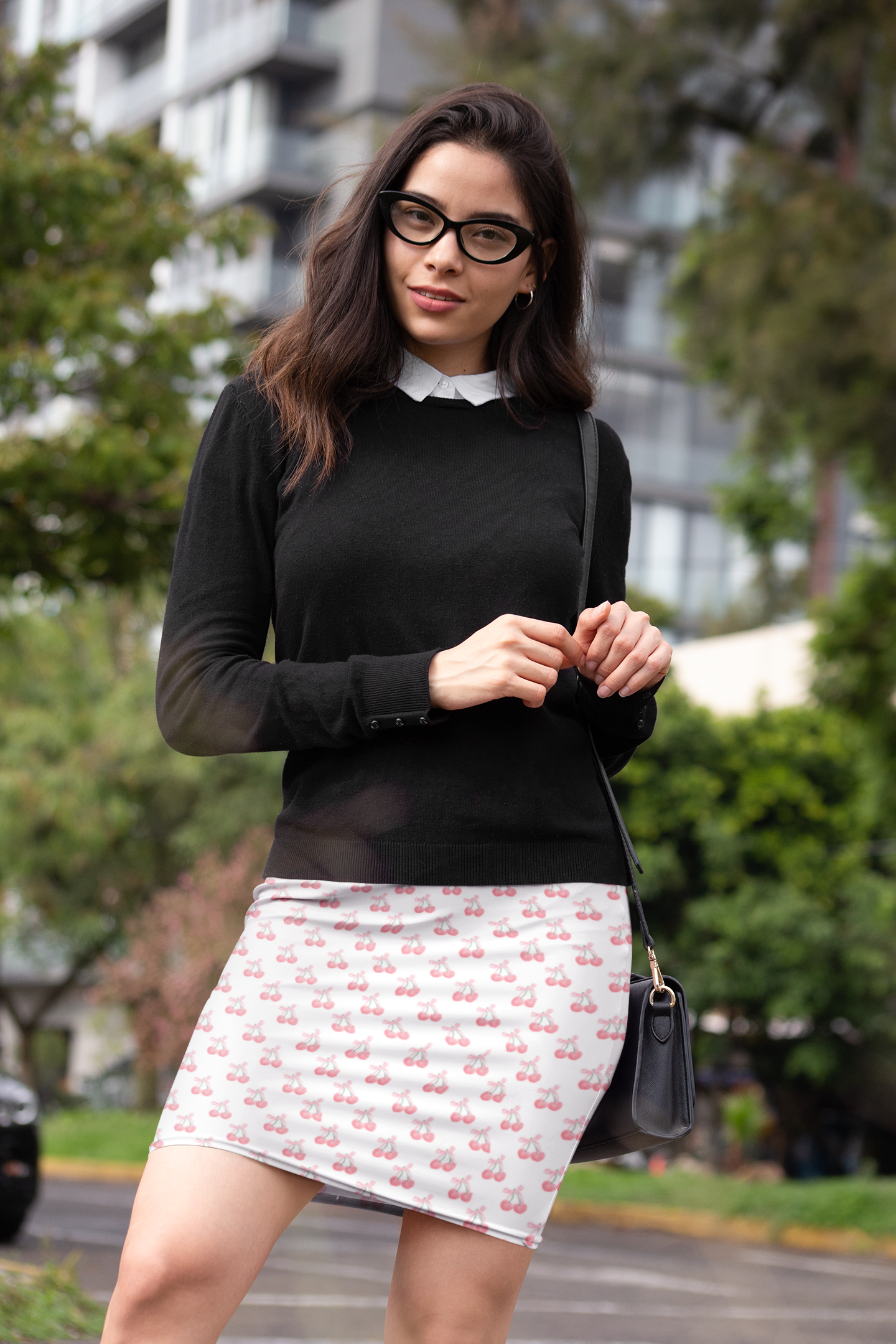 Coquette Cherry Pencil Skirt